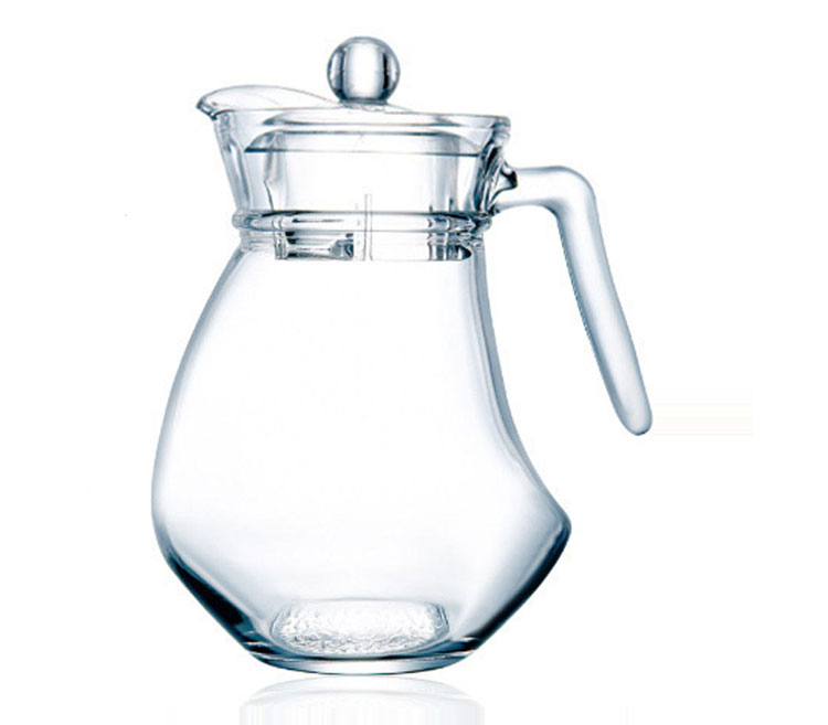 1.3L波浪鴨嘴冷水壺酒壺果汁壺涼水壺玻璃水壺耐熱茶壺帶蓋水具