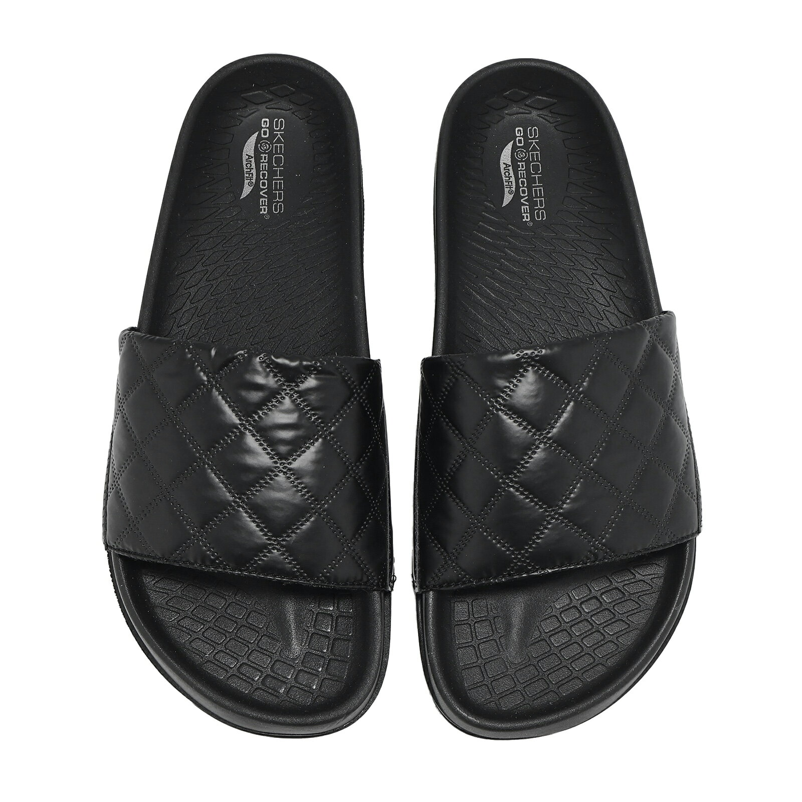 Skechers 拖鞋 Arch Fit Hyper Slide 女鞋 黑 彈力涼拖鞋 141711BBK