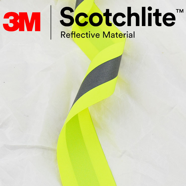 3M Scotchlite C725 OCA1W024 螢黃反光織帶 反光帶 反光條 反光材為5公分/反光2公分 螢黃反光織帶 可水洗反光條 Safetylite