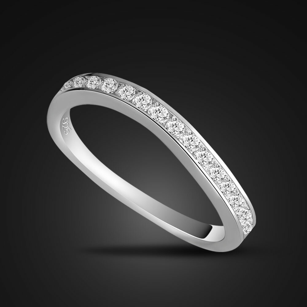 S925純銀戒指女時尚個性波浪形食指戒子結婚表白指環女友生日禮物