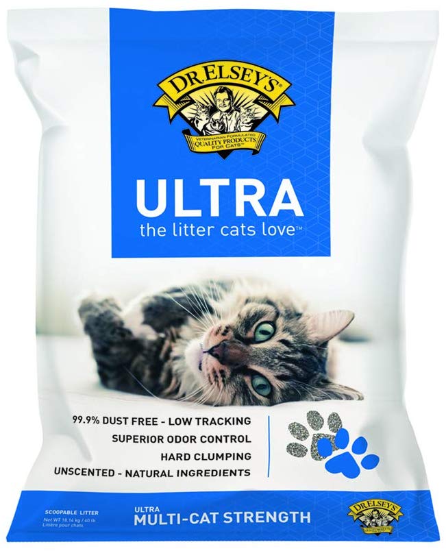 Dr. Elsey s Precious Cat Ultra Unscented Clumping Clay Cat Litter  40lb Bag