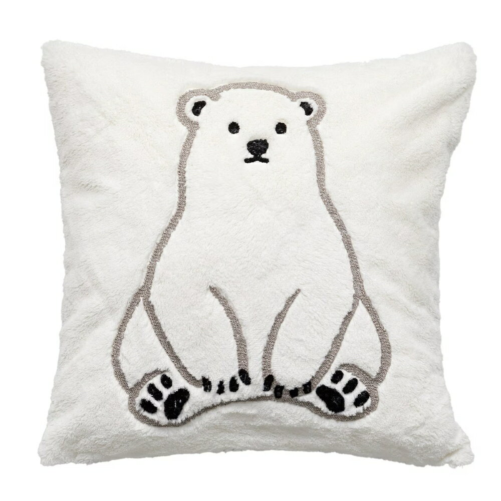 抱枕套 白熊 FUR EMBROIDERY BEAR gSCy3a NITORI宜得利家居