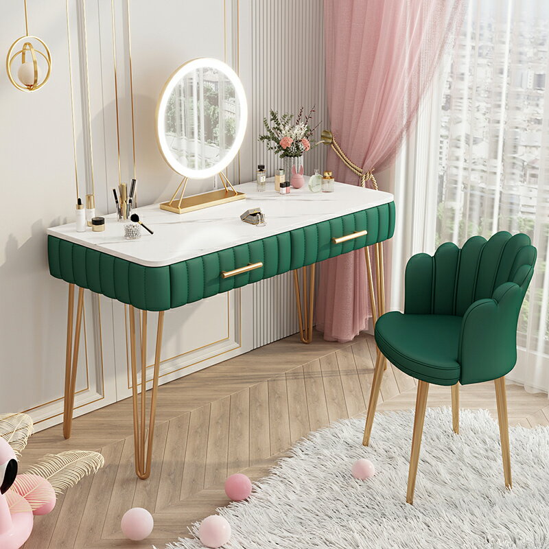 梳妝臺臥室現代簡約收納柜一體小型化妝臺輕奢網紅ins風化妝桌子