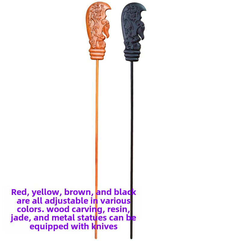 {可打統編 保固一年}關公刀關羽刀紅實木帶刀青龍燕月刀烏木關帝武財神紅木造像木雕 3