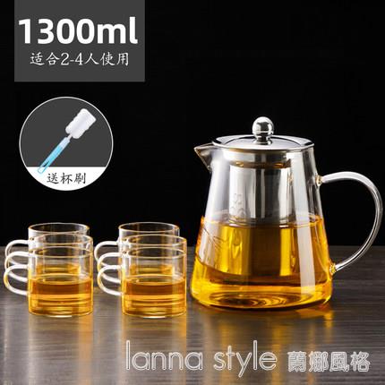茶壺耐高溫加厚大小泡茶水壺過濾耐熱家用茶具套裝單壺玻璃壺 YTL 【摩可美家】