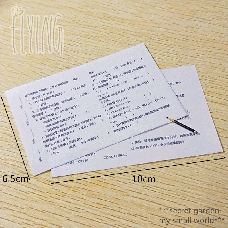娃娃屋迷你模擬小書 試卷 微縮場景配件 袖珍 拍攝道具模型小擺件