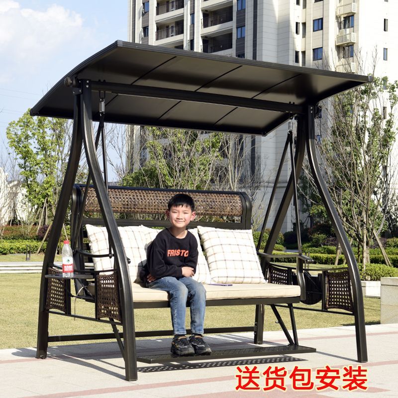 優購生活~鞦韆戶外鋁合金庭院花園吊椅新款高階鑄鋁蕩鞦韆搖擺椅子別墅傢俱庭院 球千 搖籃 座椅 編織 搖椅 戶外 室內 民宿