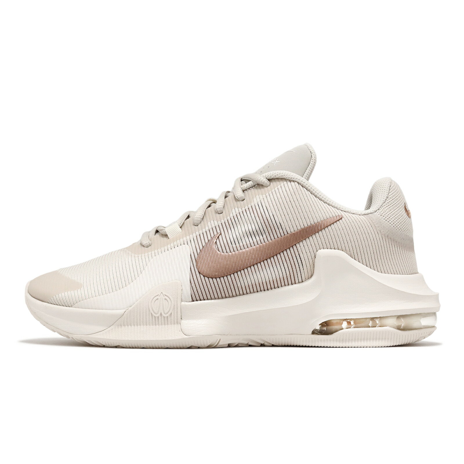 Nike 籃球鞋 Air Max Impact 4 男鞋 奶茶 米白 粉紅 氣墊 緩震 運動鞋 DM1124-008
