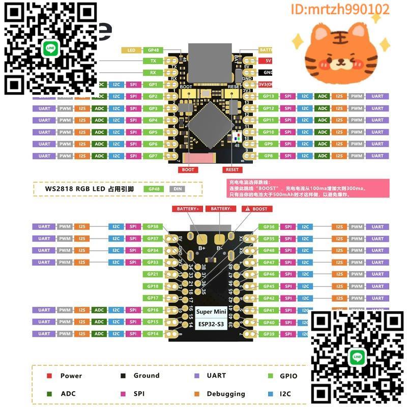 ESP32-S3 開發板 ESP32 SuperMini 開發板 ESP32開發板 WiFi -淘淘屋 可開發票