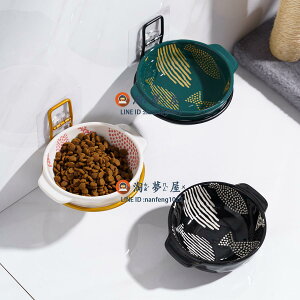 寵物碗懸掛式 陶瓷貓碗 食盆固定貓咪貓糧盆狗碗【淘夢屋】