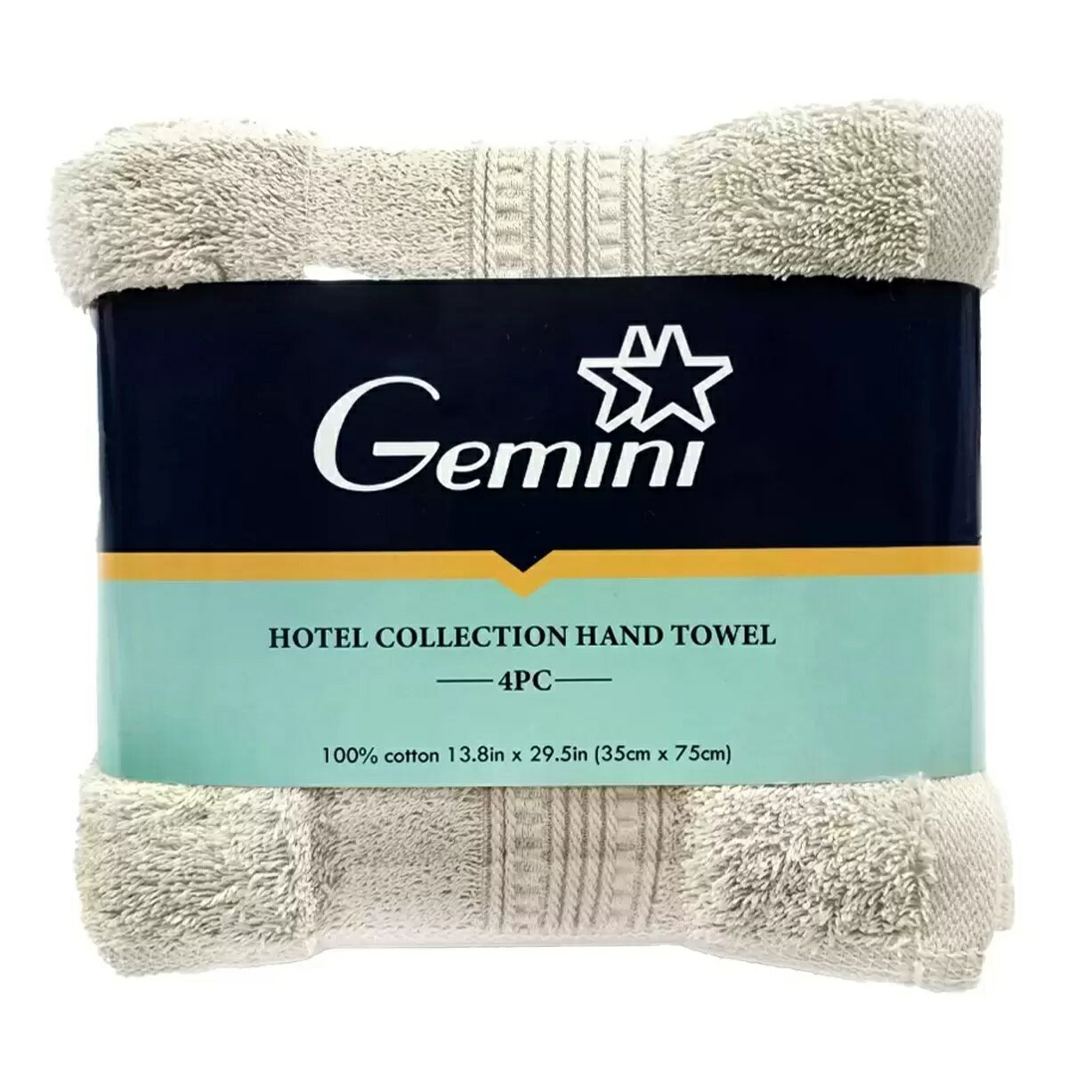 Gemini 飯店毛巾 4入組 35公分 X 75公分 米(兩組)