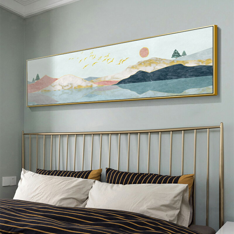 風景掛畫 床頭畫臥室裝飾畫現代簡約溫馨客廳掛畫房間大海風景酒店壁畫創意『XY25029』