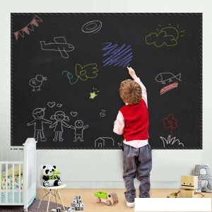 黑板牆家用可移除貼紙兒童塗鴉牆貼牆紙自黏教學可擦寫白板黑板貼 雙十一購物節