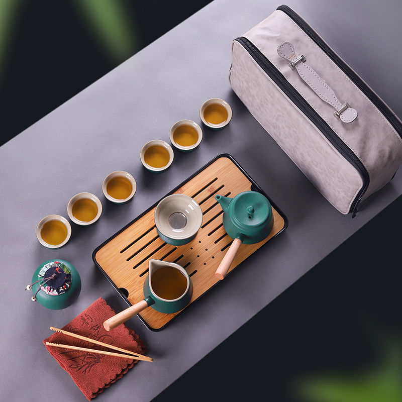 黑陶旅行茶具小套裝便攜快客杯簡約功夫茶壺家用戶外旅遊定製logo