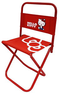 【震撼精品百貨】Hello Kitty 凱蒂貓 鋼管摺疊椅-紅 震撼日式精品百貨