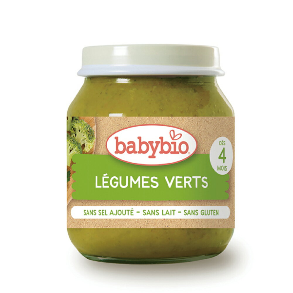 法國 倍優 Babybio 生機蔬菜泥-碧綠蔬菜 生機嬰幼兒副食品 4m+ 130g