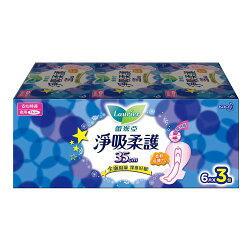 蕾妮亞淨吸柔護-特長夜用衛生棉35cm*6片*3包【愛買】