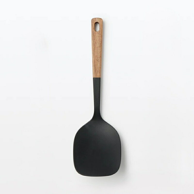 日本 MUJI 無印良品 木柄矽膠鍋鏟-方頭 廚房料理烘焙用品 耐熱矽膠＊夏日微風＊