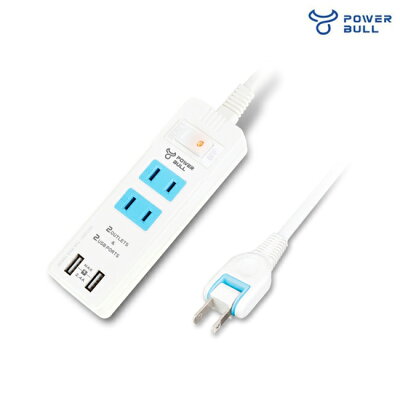 POWER BULL 動力公牛 智能2USB+2插2P延長線 PB-223U-4 電延線 120公分 中繼線 4尺