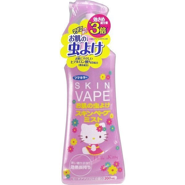 日本 SKIN VAPE Hello Kitty限定版防蚊液 / 防蚊噴霧(200ml)水蜜桃香味 x1
