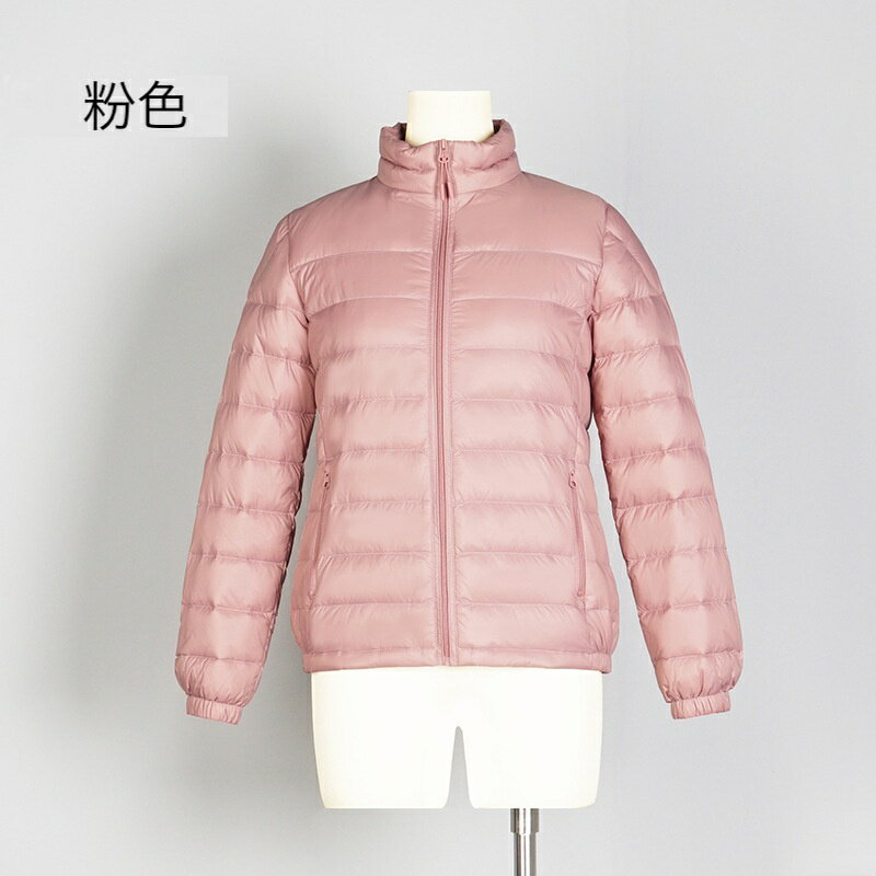 【巴黎精品】真 羽絨90%白鴨絨 輕羽絨服白鴨絨外套-短款立領簡約修身女外套5色a1dl11