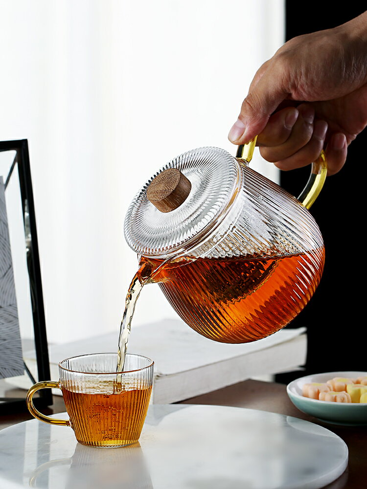 玻璃泡茶壺耐高溫煮茶器電陶爐家用茶具套裝燒水壺紅茶茶水分離小