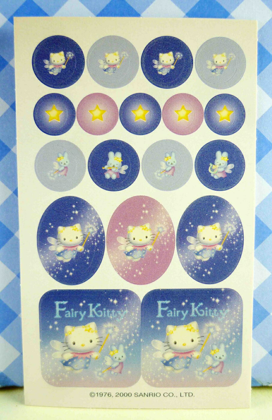 【震撼精品百貨】Hello Kitty 凱蒂貓 KITTY貼紙-香水貼紙-星星天使(深藍) 震撼日式精品百貨