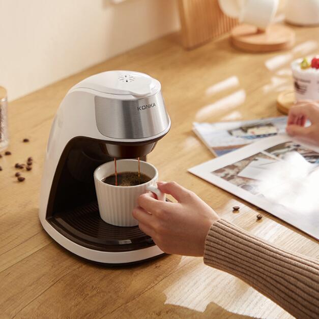 特惠~咖啡機 110V 便攜式咖啡機 帶陶瓷杯 家用 辦公室 小型咖啡機