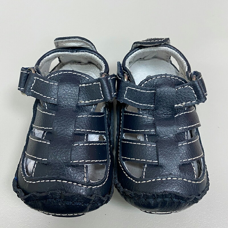 美國 Rileyroos 手工真皮無毒學步鞋/嬰兒鞋/寶寶鞋/童鞋_卻西斯鞋 海軍藍R-5（福利品）