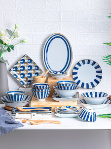 碗碟套裝家用輕奢網紅組合陶瓷碗盤簡約創意防燙隔熱日式和風餐具