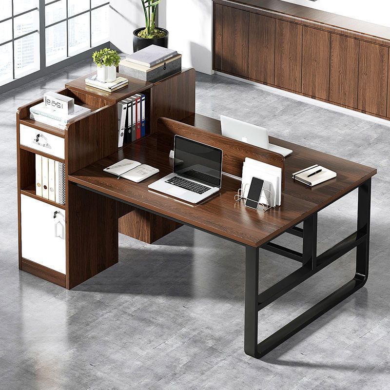 電腦桌 辦公桌 職員辦公桌椅組合簡約現代財務室家具屏風員工位雙人4/四人工作位