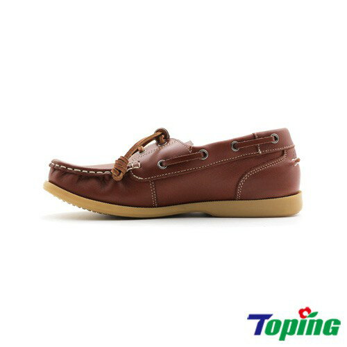 Toping 專業安全鞋｜全真皮女帆船鞋/PL201棕咖/耐磨鞋底/腳踝柔襯/防刮腳/MIT台灣製 4