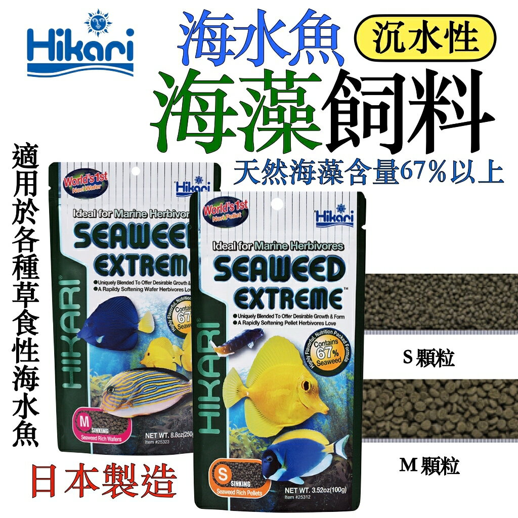 日本hikari 高夠力海水魚飼料海藻飼料沉水性草食性魚飼料 金金水族直營店 樂天市場rakuten