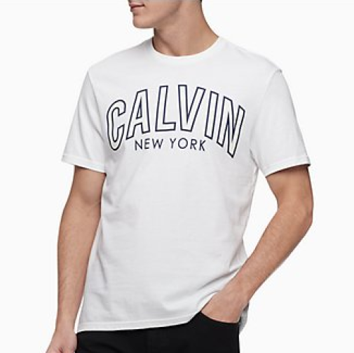 Calvin Klein 男裝 T恤 短袖 短T-Shirt 圓領上衣 純棉 C82103 白色CK(現貨)▶指定Outlet商品5折起☆現貨