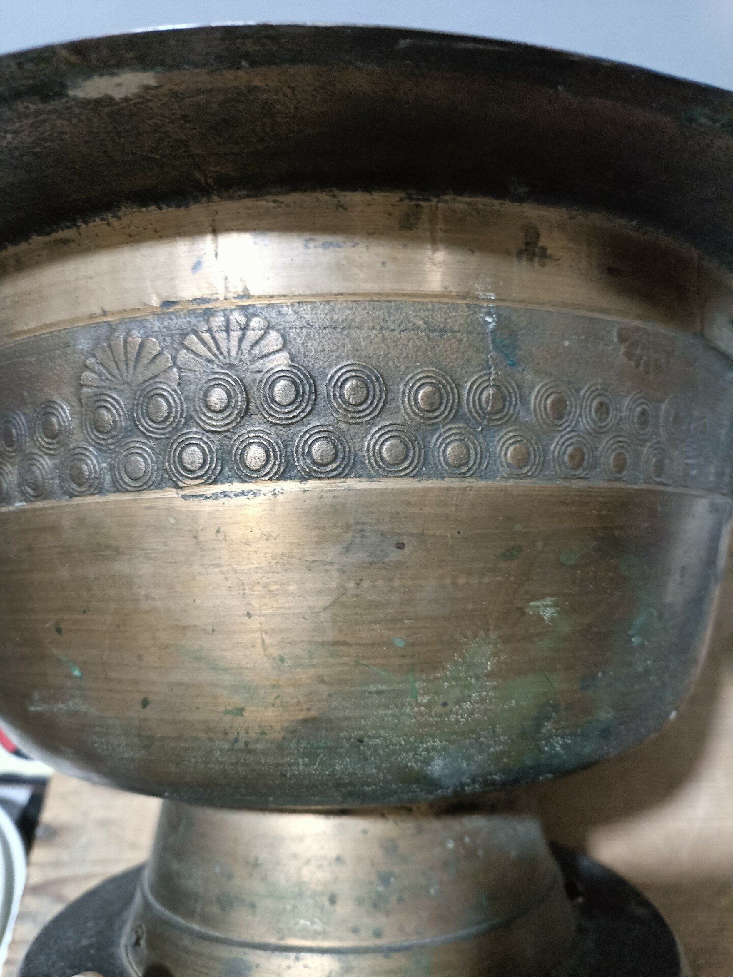 鰐口，江戶時代，古銅製，重約1100克 鰐口，江戶時代，古銅製，重約1100克 美術品・アンティーク