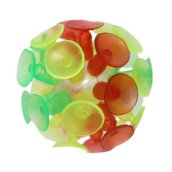 吸盤球 玻璃吸盤球 黏黏球/一袋12個入(定15) 直徑約6cm 粘粘球童玩 玩具球 黏壁球-義-佳503103-1