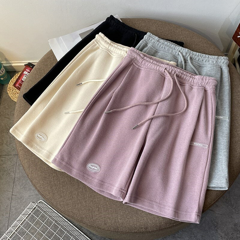 商場撤櫃剪標清倉港風運動短褲女夏季薄款寬松休閑闊腿ins五分褲