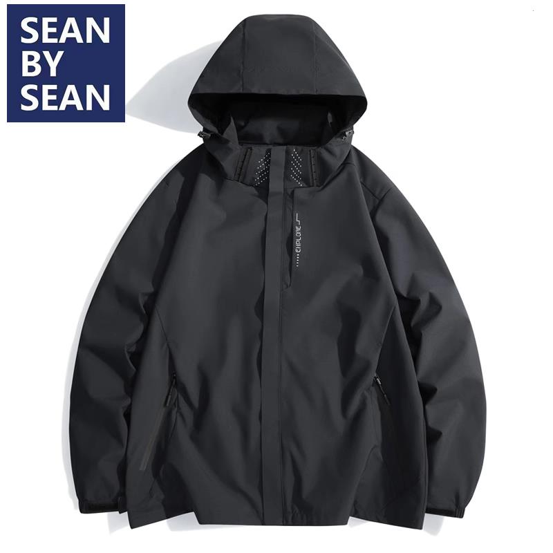 可打統編 SEANBYSEAN沖鋒衣外套男女款秋冬季戶外登山服防風防水三合一夾克
