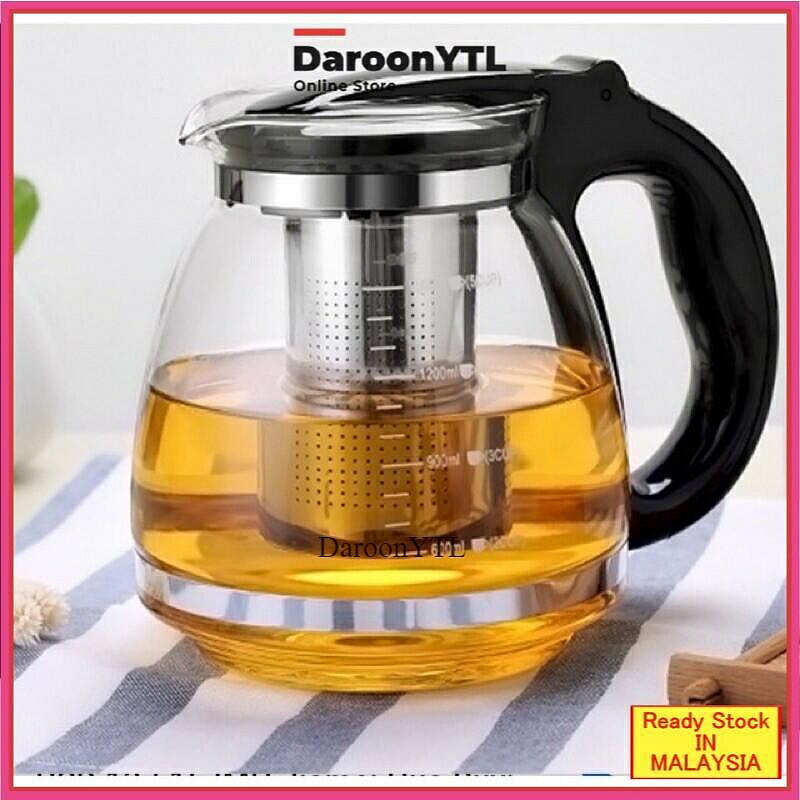 （咖啡用品與配件）庫存玻璃茶壺咖啡機 1100 / 1500ML 玻璃茶壺