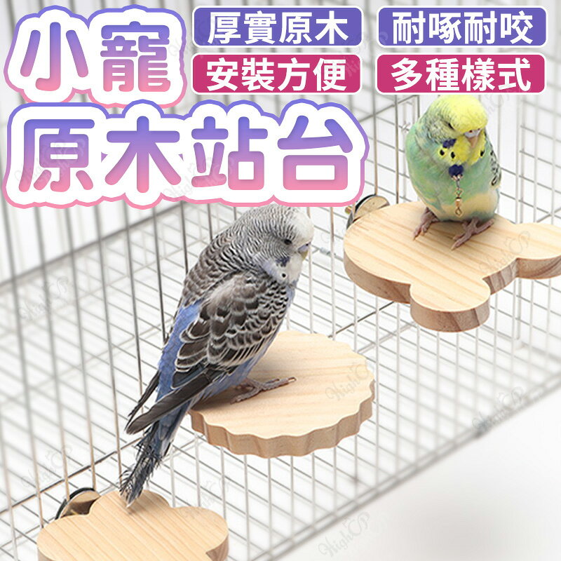 小寵原木站台 小寵實木平台 鳥類站台 掛籠式站台 鳥籠跳台 小寵用品 鳥類用品 鸚鵡 倉鼠【250503】