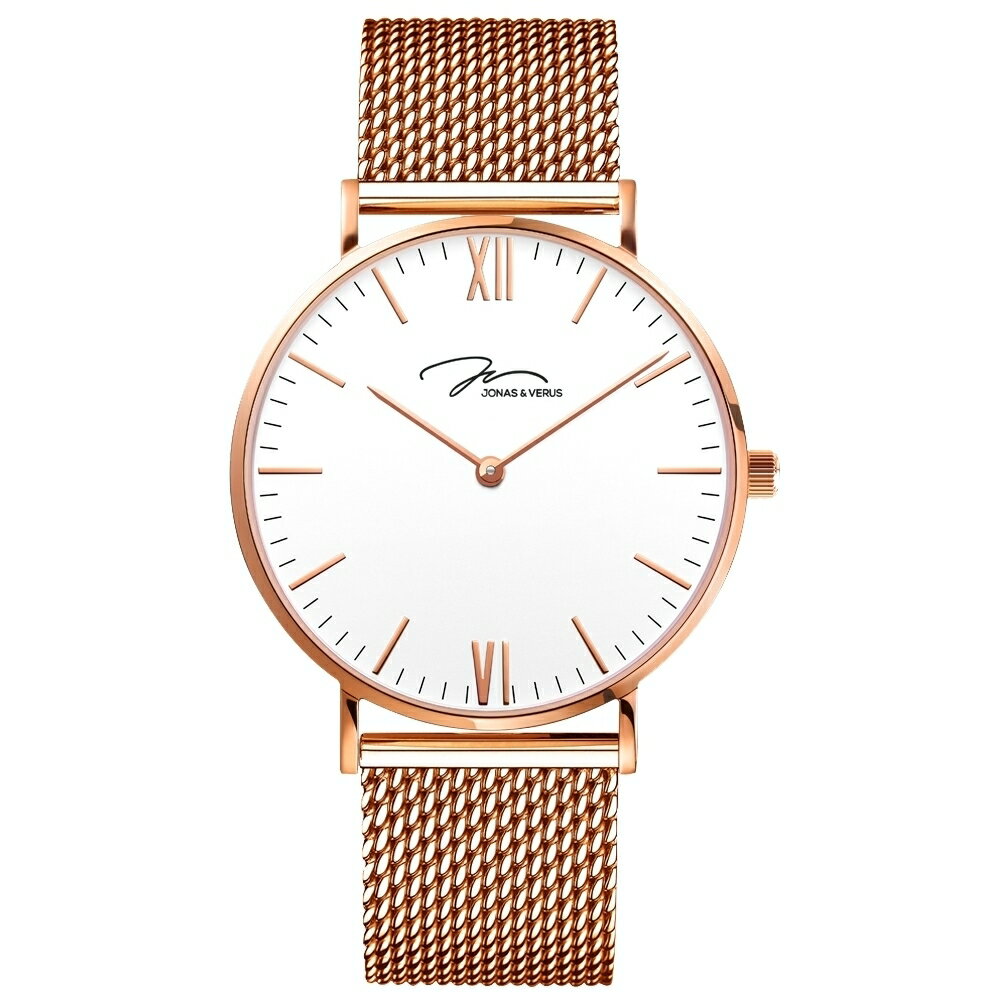 送禮首選★J&V 極簡系列玫瑰金米蘭帶腕款40mm(Y01646-Q3.PPWBP) 附防塵袋+提袋【全館滿額折價★APP下單點數4倍送】線上購買享_實體門市同步服務
