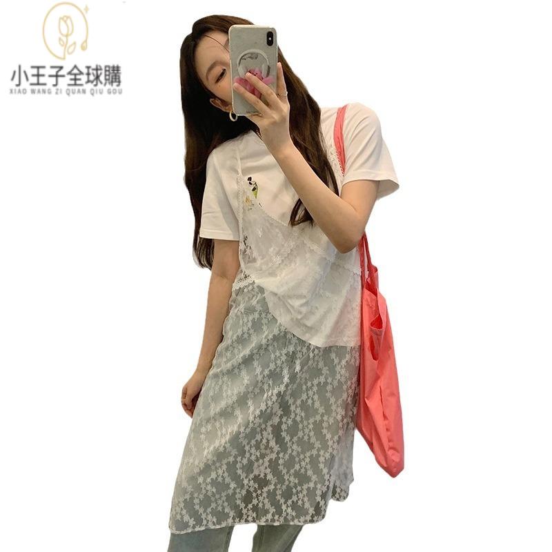 【公司現貨速發】免運 開發票 小王子女裝外穿吊帶裙疊穿蕾絲女韓版小眾V領中長款疊穿背心搭配連衣裙女裝上衣 流行女裝 棉麻 早秋 日韓女裝