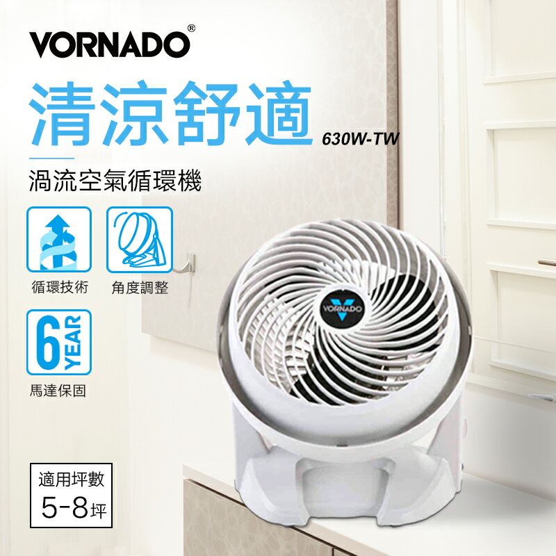 美國VORNADO沃拿多 渦流空氣循環機 循環扇 630W-TW 5-8坪用【三井3C】