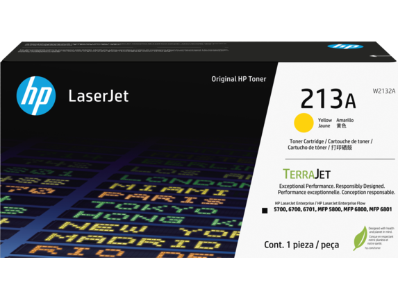 【領券優惠折300】 HP 213A 黃色原廠 LaserJet 碳粉匣 (W2132A) For HP LaserJet 5700 / 5800 / 6700 / 6800系列
