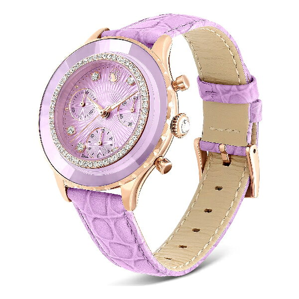 Swarovski 施華洛世奇 Octea Chrono 奢華時尚計時腕表 5690804/ 紫色款 /42.6 mm x 37mm｜樂天領券 ...