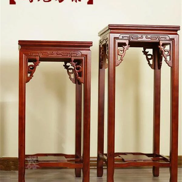 【台灣公司 可開發票】花架實木花架子家用室內木質花盆架花幾客廳簡約魚缸架落地置物架 2