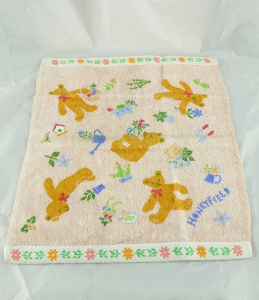 【震撼精品百貨】HONEY FIELD 熊 方巾 種植-橘粉  震撼日式精品百貨