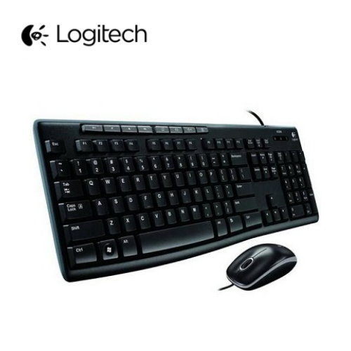 羅技 Logitech MK200 USB 有線鍵盤滑鼠組-富廉網
