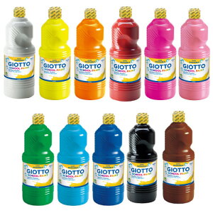 【義大利 GIOTTO】可洗式兒童顏料1000ml(單罐多色可選)★一次買6瓶加送調色盤