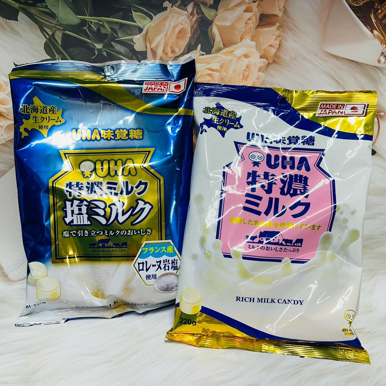 日本 UHA味覺糖 牛奶糖 特濃牛奶糖 特濃鹽牛奶糖 特濃抹茶糖 特濃草莓糖 特濃咖啡糖 特濃水蜜桃糖 多款供選